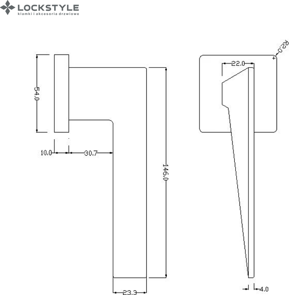 Ручка дверная Lockstyle Mirage BB (матовое золото)