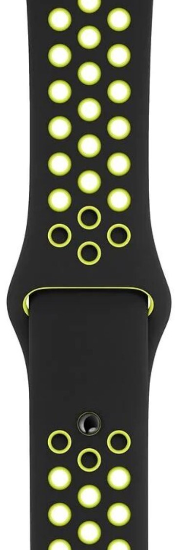 Ремешок для умных часов Bingo Sport для Apple Watch 42/44/45мм (S, черный/желтый) — фото 1