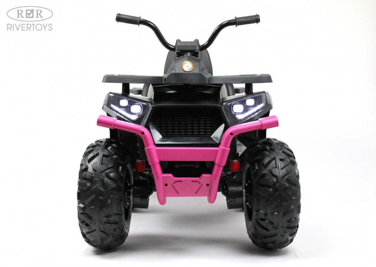 Детский квадроцикл RiverToys H999HH (розовый) — фото 3