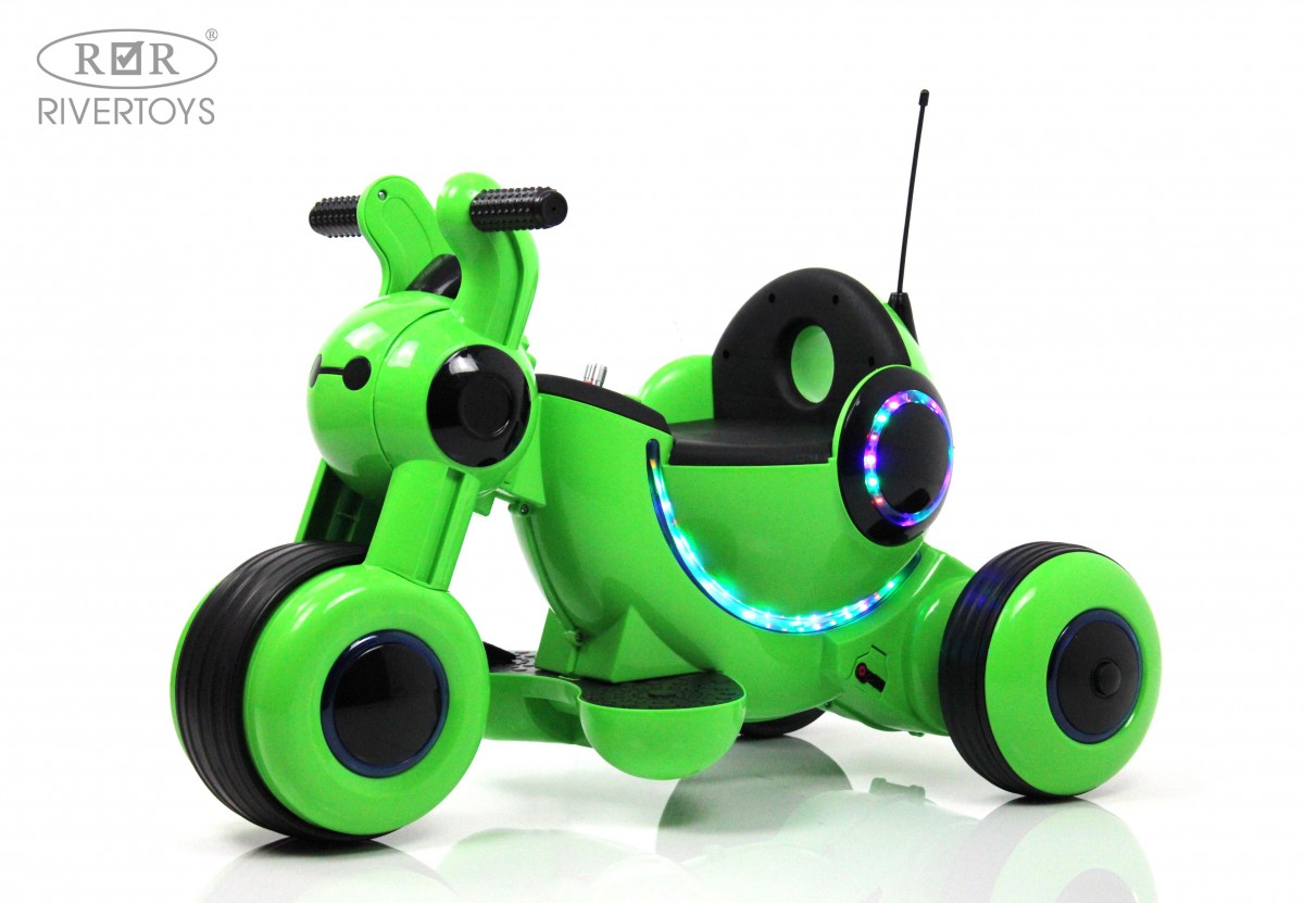 Детский мотоцикл RiverToys HL300 (зеленый) — фото 2