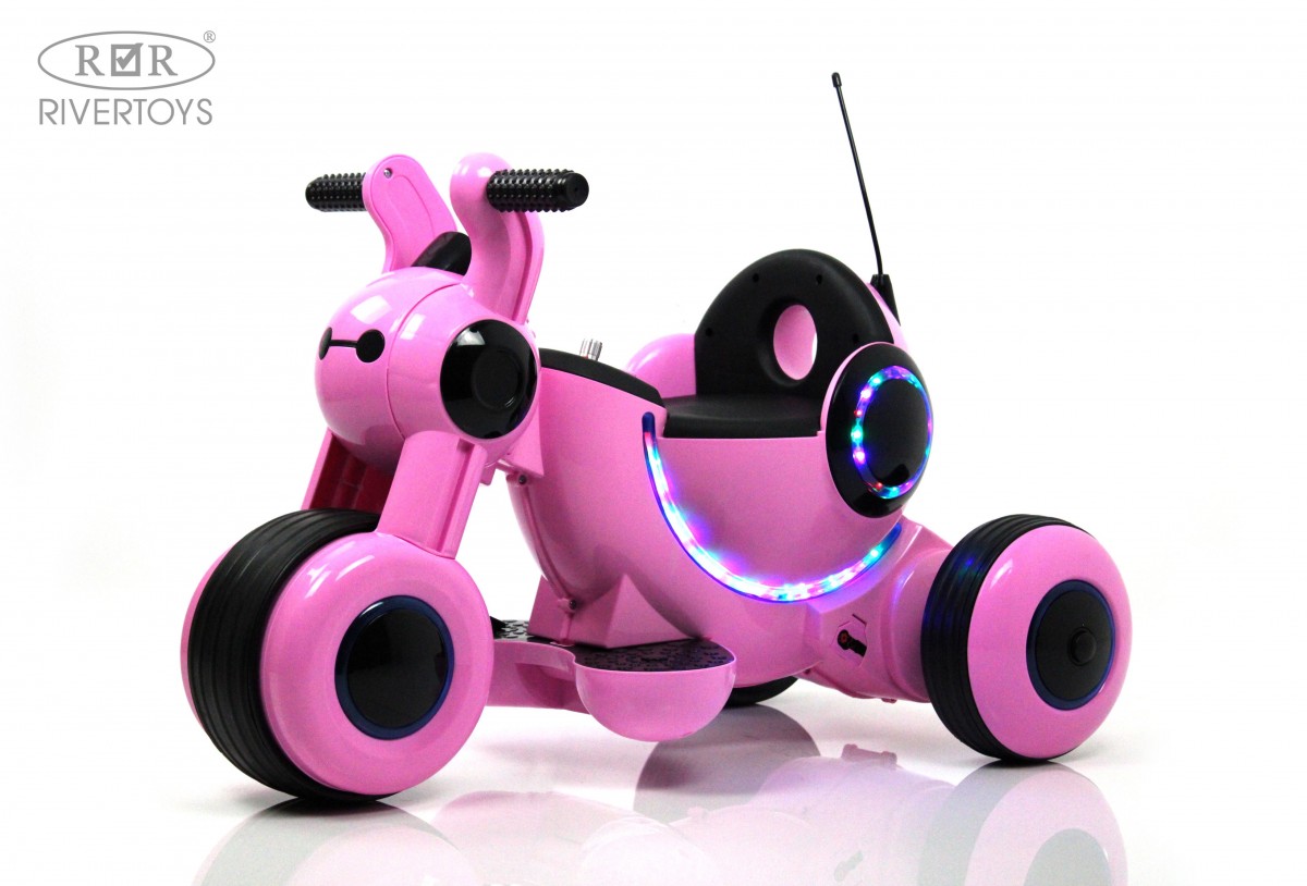 Детский мотоцикл RiverToys HL300 (розовый) — фото 2