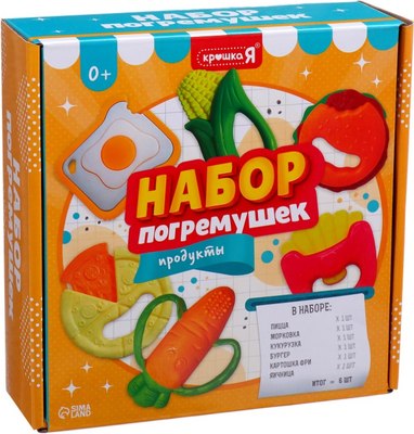 Набор погремушек Крошка Я Продукты / 10517292 (6шт)