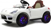 Детский автомобиль RiverToys A444AA (кожа-EVA, белый) - 