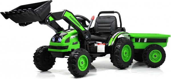 Детский автомобиль RiverToys Трактор-погрузчик с прицепом / HL395