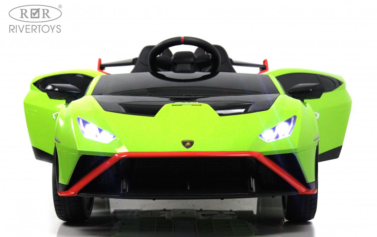 Детский автомобиль RiverToys Lamborghini Huracan STO / E888EE (зеленый) — фото 3
