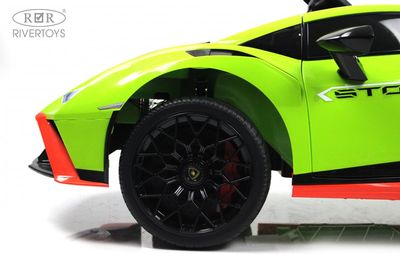 Детский автомобиль RiverToys Lamborghini Huracan STO / E888EE (зеленый)