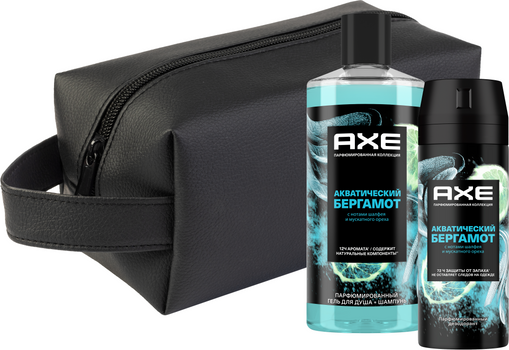 Набор косметики для тела Axe Акватический бергамот Дезодорант-спрей 150мл+Гель для душа 400мл