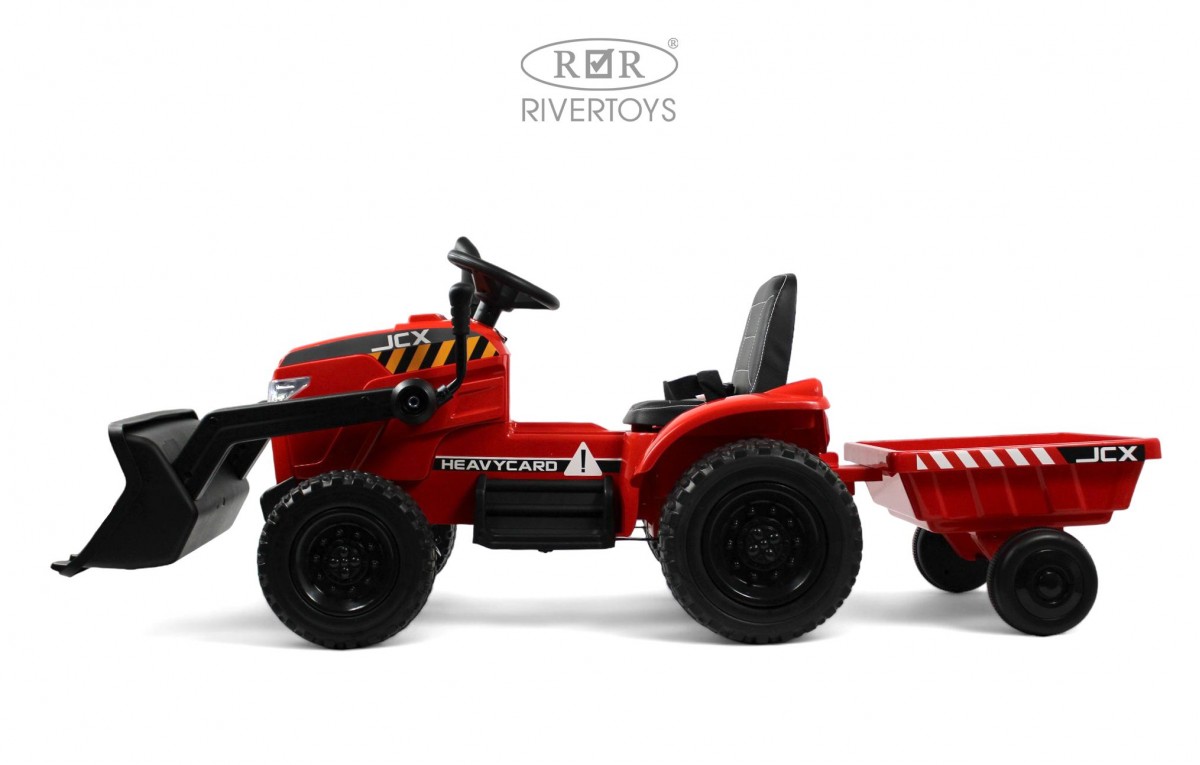 Детский автомобиль RiverToys Трактор-погрузчик / T333TT (красный) — фото 2