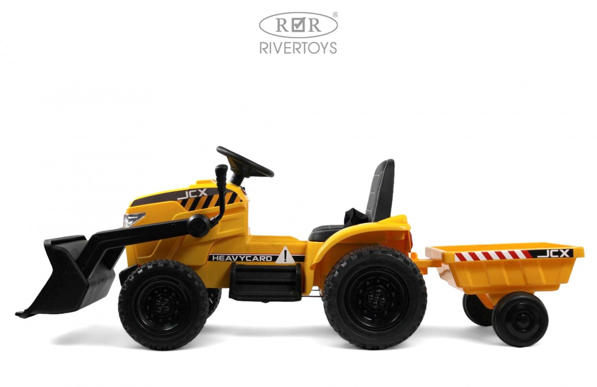 Детский автомобиль RiverToys Трактор-погрузчик / T333TT (желтый) — фото 2