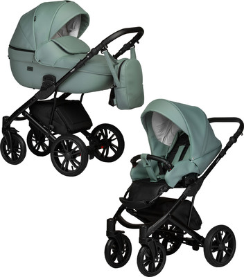 Детская универсальная коляска INDIGO Mio Eco 2 в 1 (03, шалфей кожа) - 