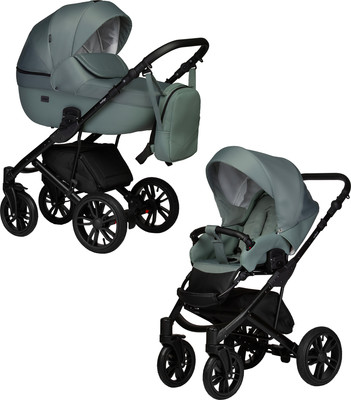 Детская универсальная коляска INDIGO Mio S 2 в 1 (07, шалфей кожа/шалфей) - 