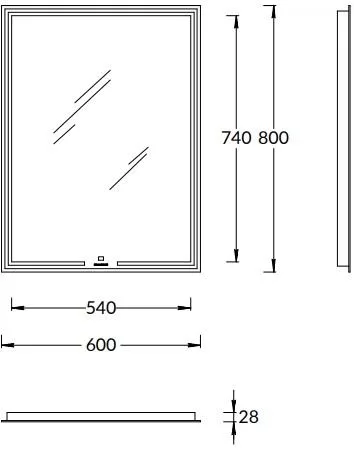 Зеркало Kerama Marazzi Mio 60 / MIO.mi.60\WHT