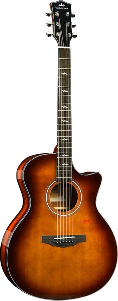 Электроакустическая гитара Kepma F1E-GA Cherry Sunburst / A147067 (вишневый санберст)