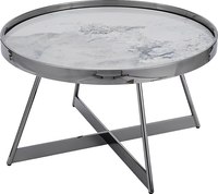 Журнальный столик Stool Group Гера 80x80 / ECT-280-GM (белый/темный хром) - 