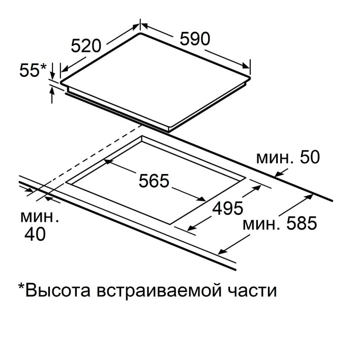 Индукционная варочная панель Maunfeld CVI594SB2WHF Inverter