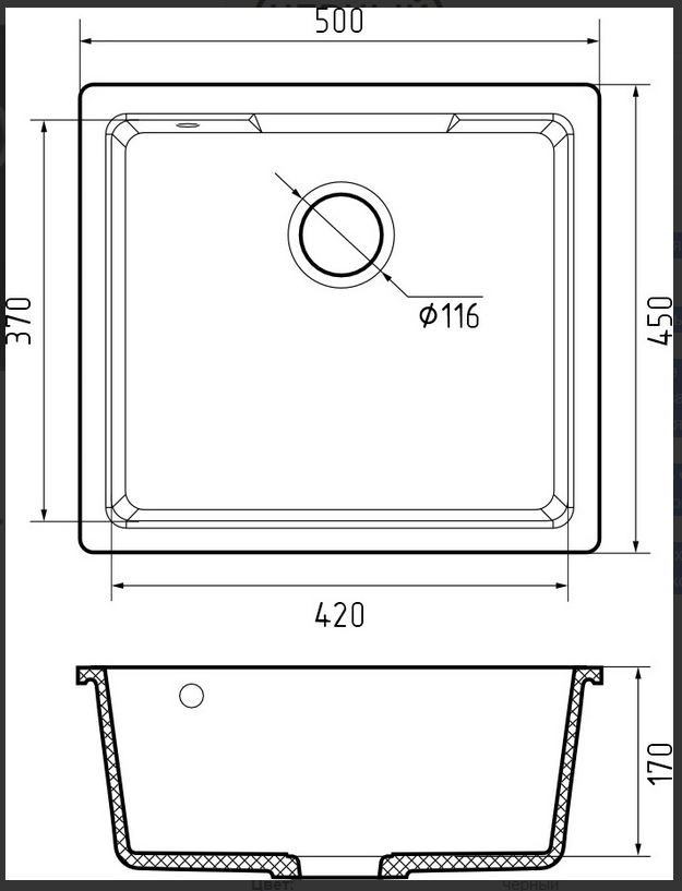 Мойка кухонная GranFest Quarz GF-UR-4550