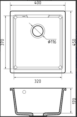 Мойка кухонная GranFest Quarz GF-UR-4540 (темно-серый)