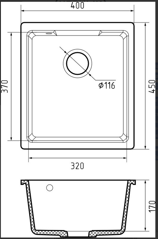 Мойка кухонная GranFest Quarz GF-UR-4540