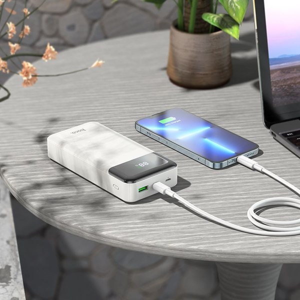 Портативное зарядное устройство Hoco J102A 20000mAh PD20W+QC3.0 (белый)