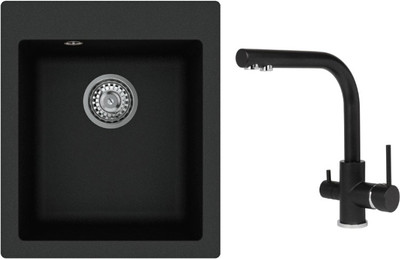 

Мойка кухонная со смесителем, Simplex SQS 100 + смеситель Akvaduo 2663 L 601