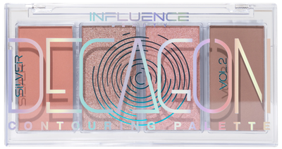 Палетка для скульптурирования Influence Beauty Contouring Silver Decagon тон 02 (8.5г) - 