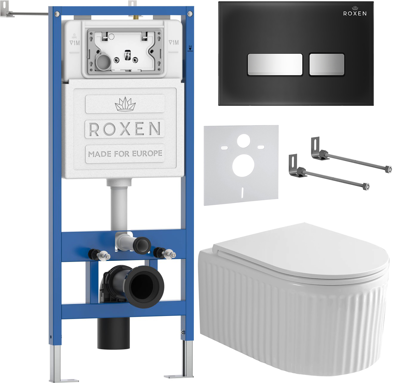 Инсталляция с унитазом подвесным Roxen StounFix Dual Fresh 968297 — фото 2