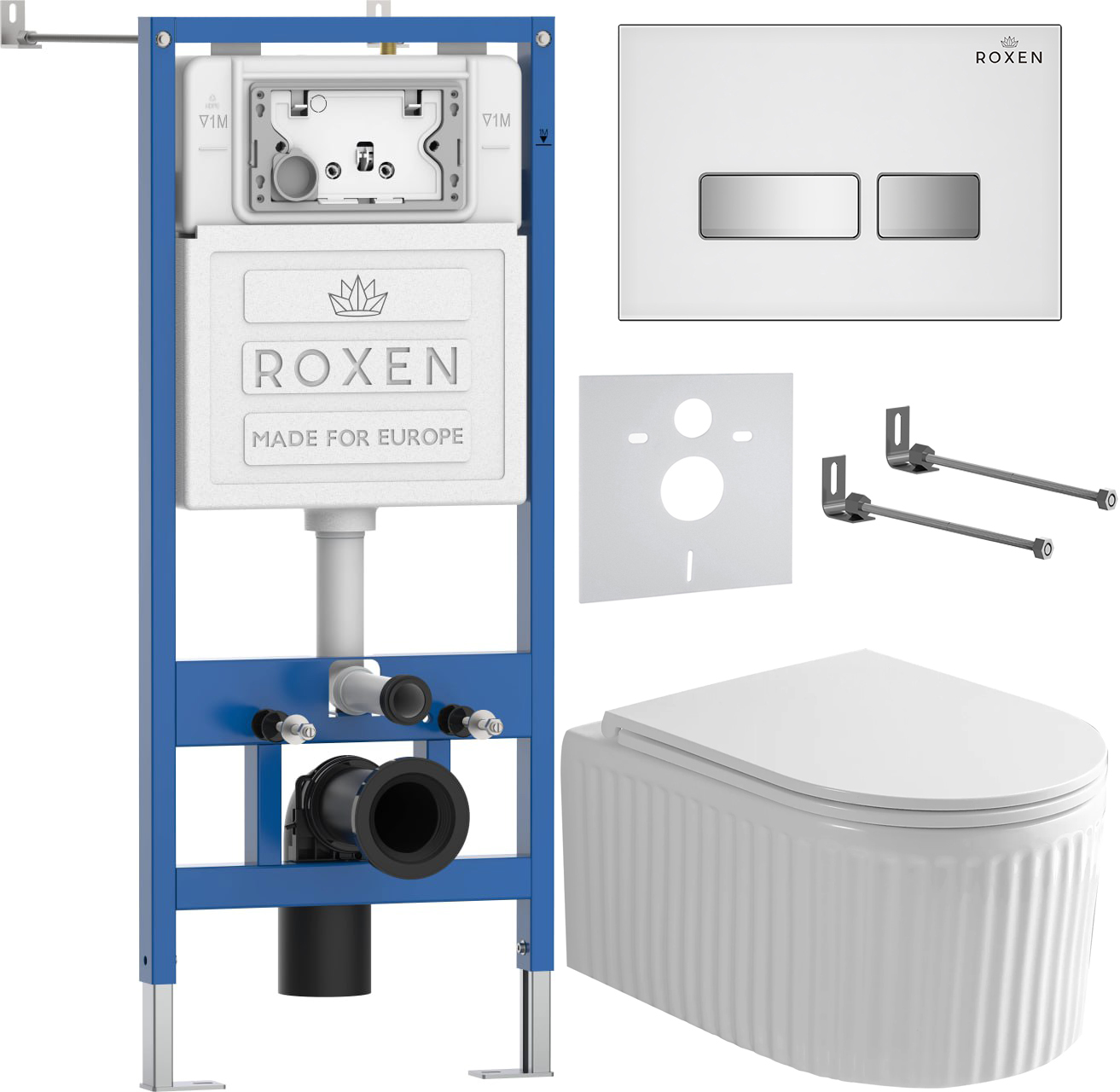 Инсталляция с унитазом подвесным Roxen StounFix Dual Fresh 968291 — фото 2