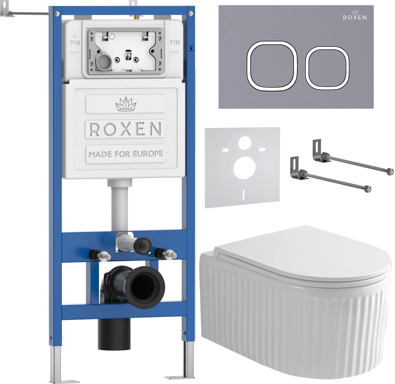 Инсталляция с унитазом подвесным Roxen StounFix Dual Fresh 968280 — фото 2