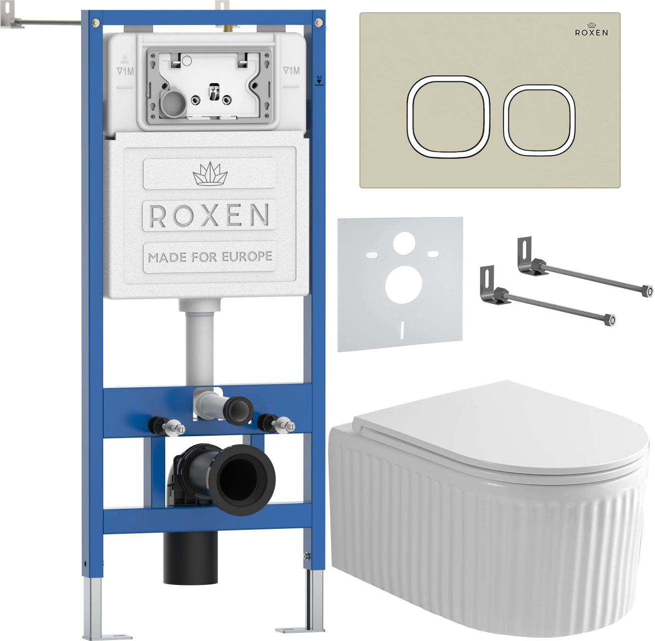 Инсталляция с унитазом подвесным Roxen StounFix Dual Fresh 968277 — фото 2