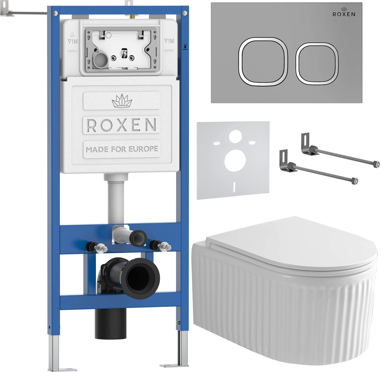 Инсталляция с унитазом подвесным Roxen StounFix Dual Fresh 968275 — фото 2