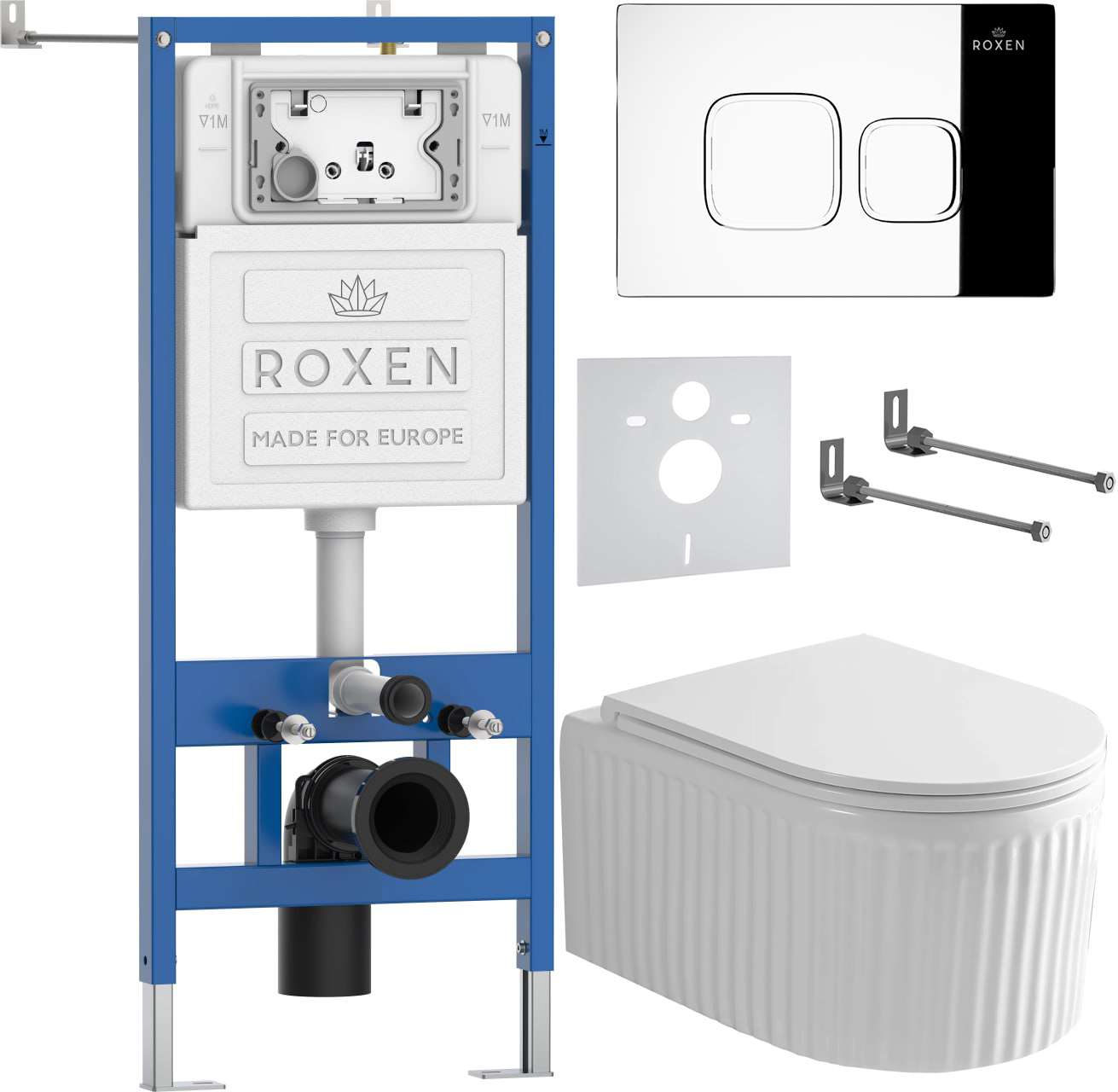 Инсталляция с унитазом подвесным Roxen StounFix Dual Fresh 968273 — фото 2