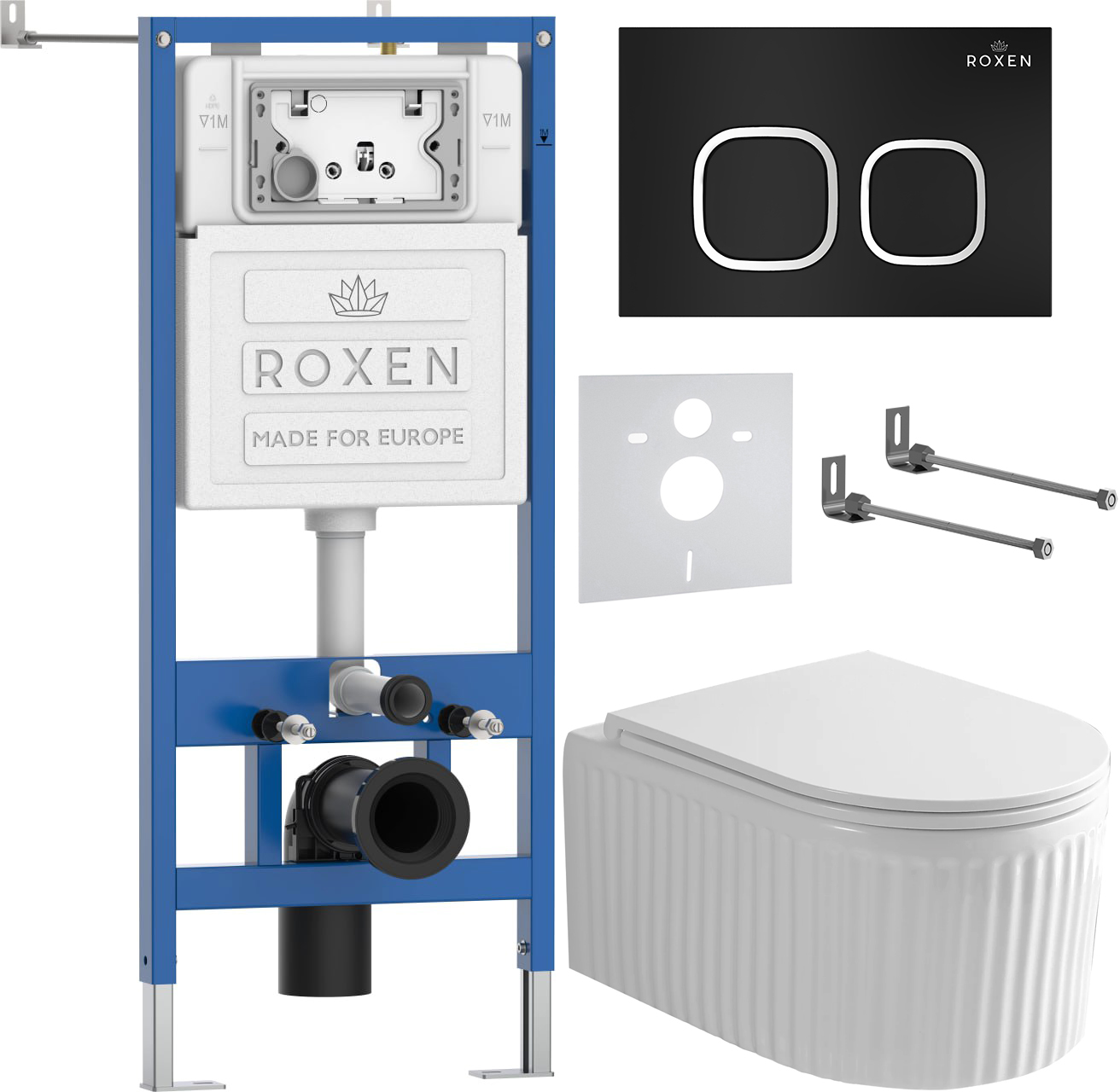 Инсталляция с унитазом подвесным Roxen StounFix Dual Fresh 968267 — фото 2