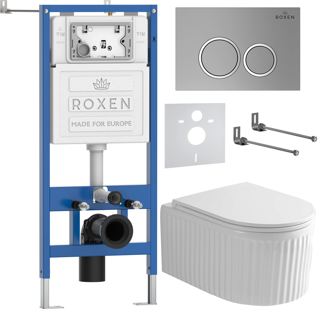 Инсталляция с унитазом подвесным Roxen StounFix Dual Fresh 968246 — фото 2