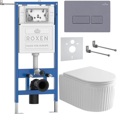 Унитаз подвесной с инсталляцией Roxen StounFix Dual Fresh 968226