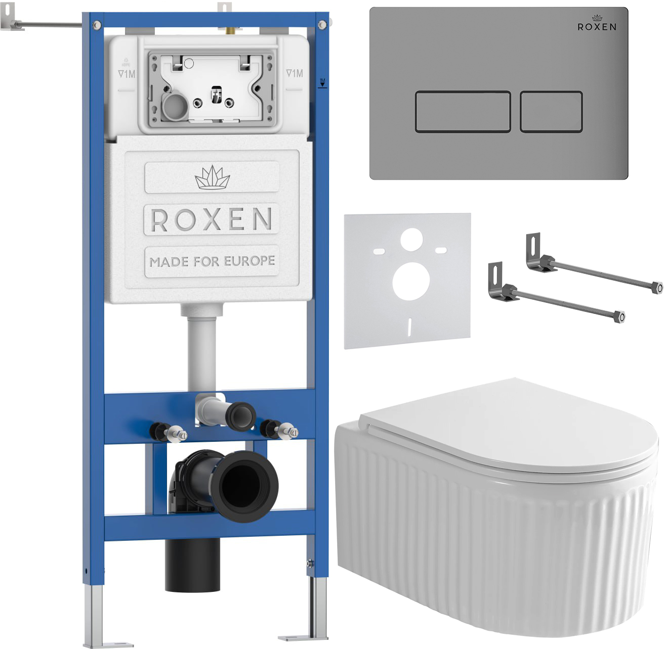 Инсталляция с унитазом подвесным Roxen StounFix Dual Fresh 968214 — фото 2