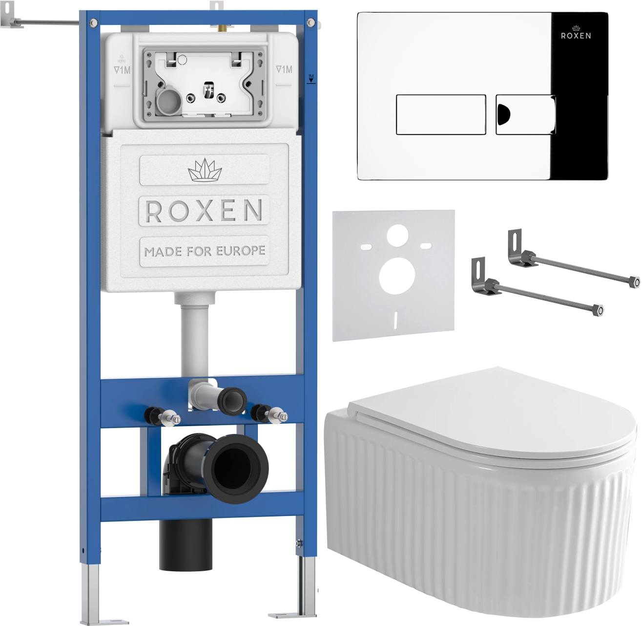Инсталляция с унитазом подвесным Roxen StounFix Dual Fresh 968213 — фото 2