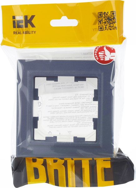 Рамка для выключателя IEK Brite BR-M12-44-K35 (маренго)