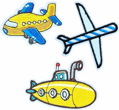 

Набор аппликаций для одежды, Транспорт 3-3