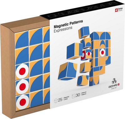 Развивающий игровой набор Geomag Магнитные кубики искусство узоров GM058