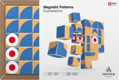 Развивающий игровой набор Geomag Магнитные кубики искусство узоров GM058