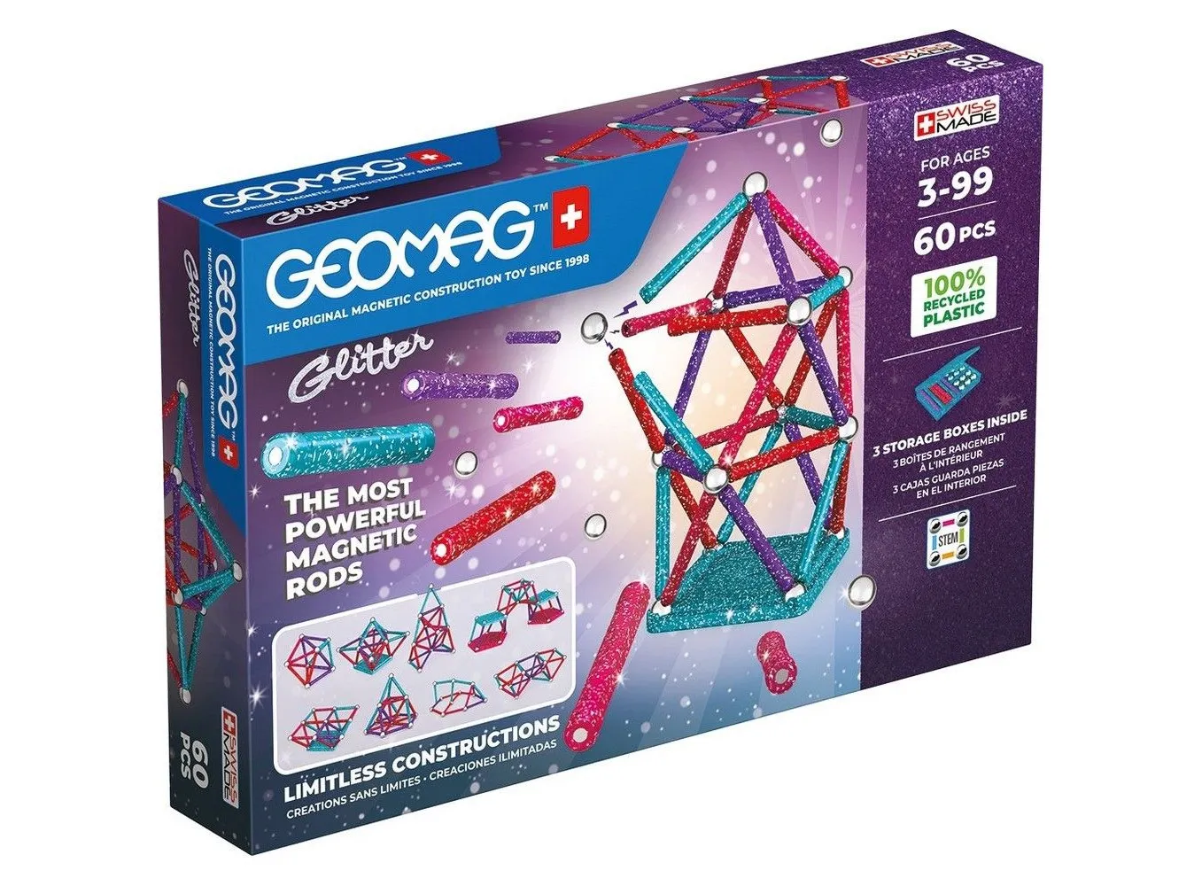 Конструктор магнитный Geomag Блёстки GM536