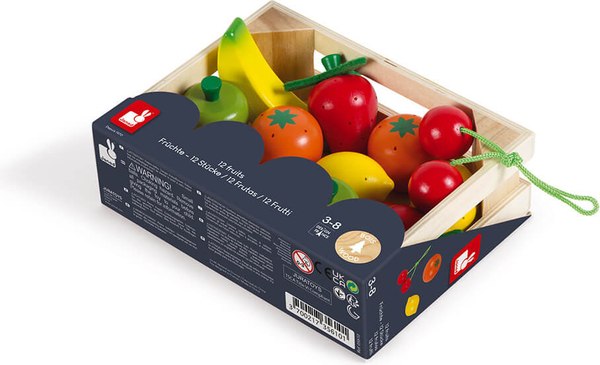 Набор игрушечных продуктов Janod Набор фруктов в ящике J05610