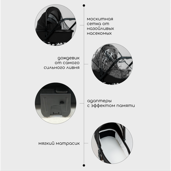 Детская универсальная коляска Bubago Bloom 2 в 1 / BG 134-3  (зеленый)