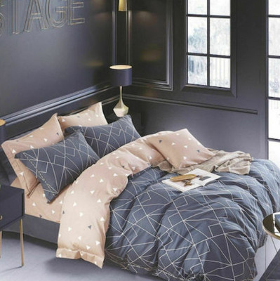 

Комплект постельного белья, Поплин Luxe 2сп с европростыней / П-338