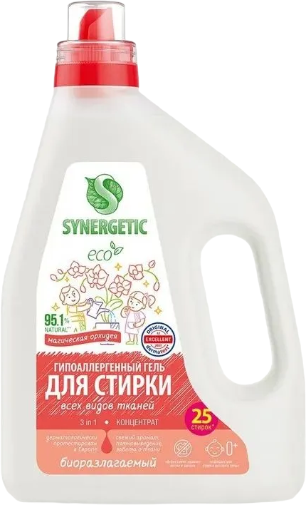 Гель для стирки Synergetic Биоразлагаемый 3in1 (1.5л)