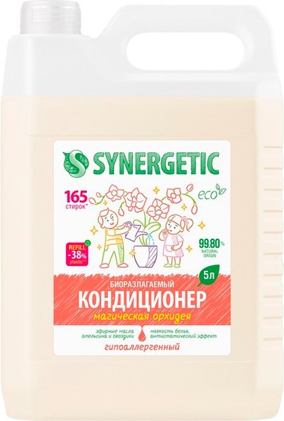 Кондиционер для белья Synergetic Биоразлагаемый. Магическая орхидея (5л)