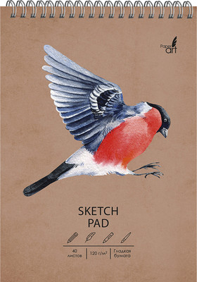 Скетчбук Paper Art Kids Снегирь / СПСЛ540171 - 