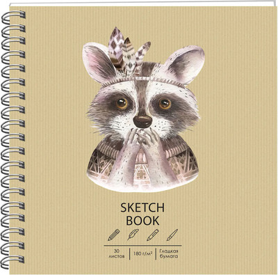 

Скетчбук, Draft and Craft. Cute racoon / ТСК305309
