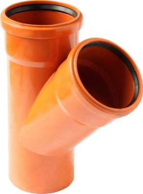 Тройник наружной канализации Valfex 160-110 рыжий / 33160110 - 