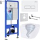 Унитаз подвесной с инсталляцией Roxen StounFix Dual Fresh 968303 - 